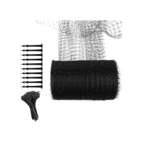 Magideal - Red De Pájaros Para Jardín Red Protectora De Jardín 7X100Ft Malla De Planta De Jardín Tamaño De Malla 1.9Cm Red De Protección De Ciervos De Aves Para Negro Con 10 Piezas De Clavo