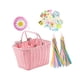 thumbnail image 2 of Cesta De Bicicleta Para Niños, Cesta De Manillar Con Decoración Frontal Para Ciclismo, Deportes De Equitación, Color Rosa Claro, 2 of 3