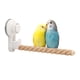 thumbnail image 1 of Blanco Suction Cup Bird Perch Natural Wood Parrot Window bath car travel shower Perches Stand Portable Parakeet Grinding Stick Juguetes De Entrenamiento Para Aves Pequeñas Y Medianas (twist, 1 of 3