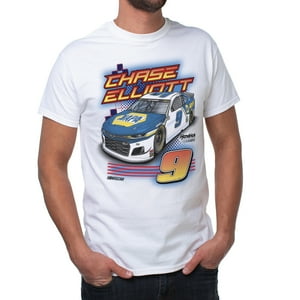 Delsol - Nascar Camiseta Clásica Para Hombre - Chase Elliot - Blanca De Para Hombre - Camiseta (Xl)