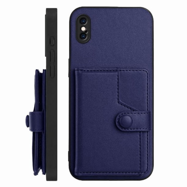 FOXDOCK Funda para iPhone XS Max con Bloqueo RFID - Diseño Elegante con Cierre de Botón