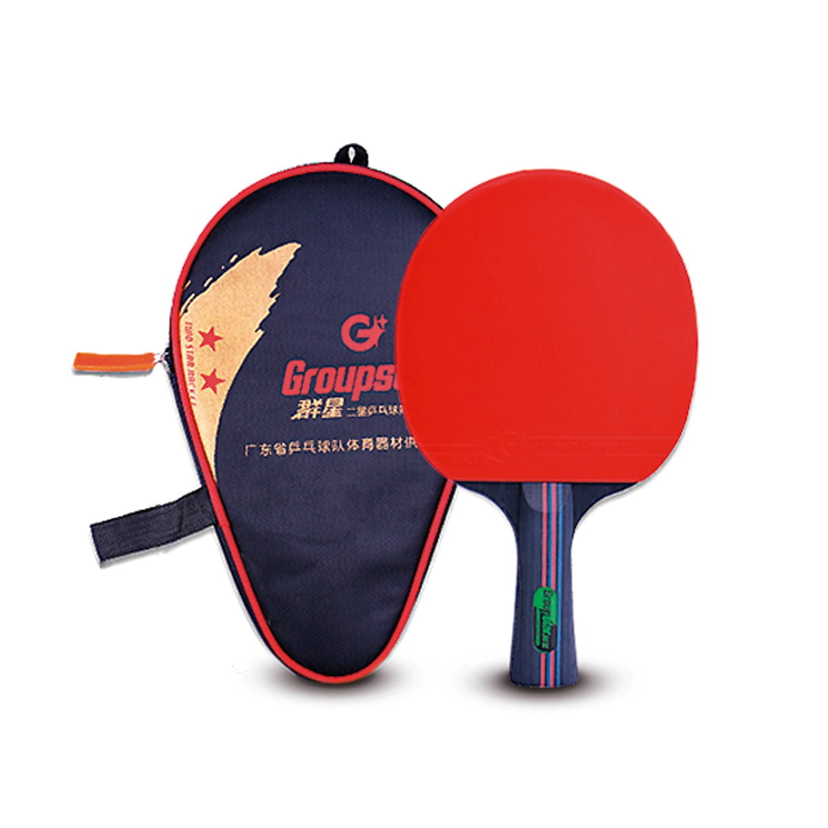 Genérico - Paleta De Ping Pong Groupstar 2 Estrellas Pen Hold Competition Racket Mango Largo - Gs6222