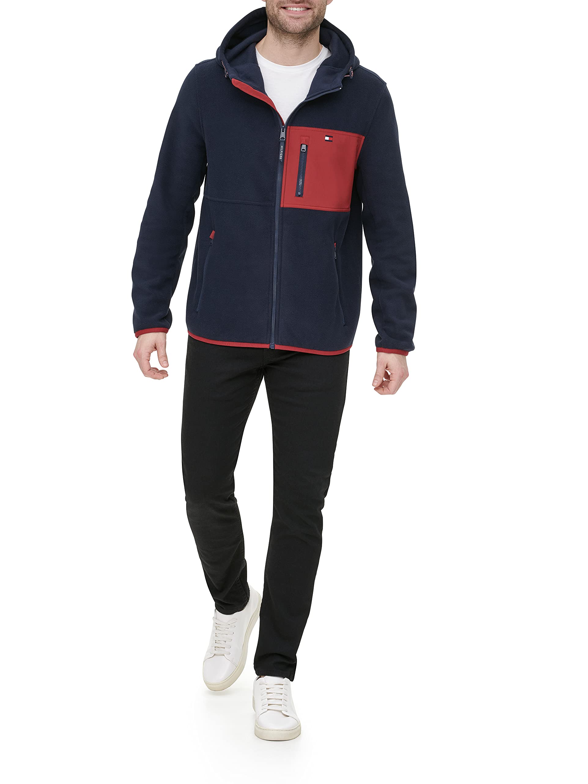 Chaqueta Tommy Hilfiger De Forro Polar De Alto Rendimiento Con Capucha Para Hombre