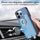 thumbnail image 3 of Funda Magnética para iPhone 15 Pro con Billetera y Anillo, Protector Resistente Azul, 3 of 6
