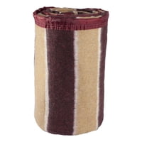 Frazada Andes Listada 1.5 Plaza Burdeo Beige