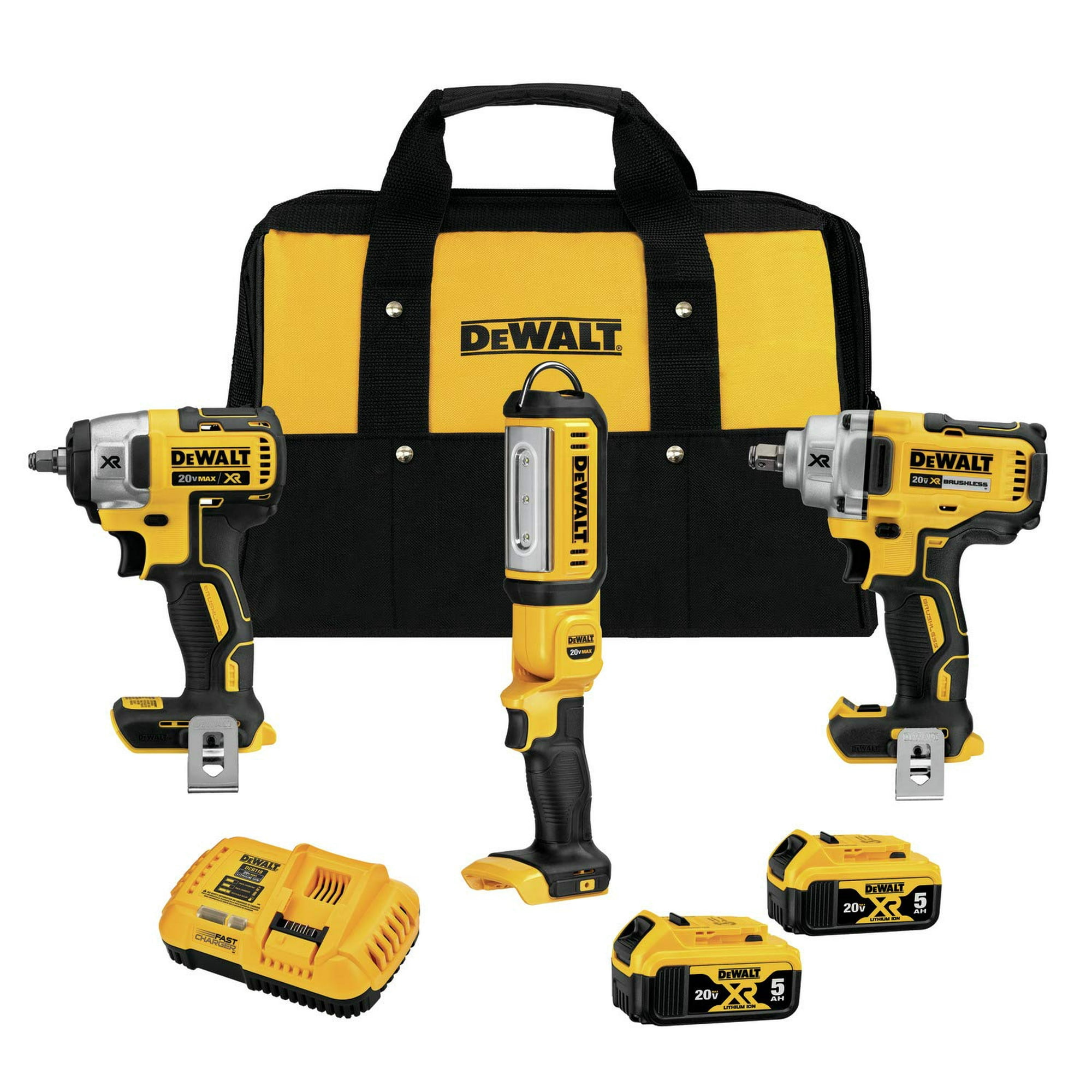 Dewalt - Kit Combinado De Llaves De Impacto 20v Max Xr 3 Herramientas Con Luz