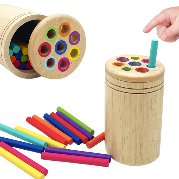 Juego de clasificación de madera Montessori RGEHTE 8 colores