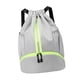 thumbnail image 1 of Mochila Con Cordón Para Gimnasio, Con Separación De Ropa Seca Y Húmeda, Ideal Para Playa, Senderismo, Piscina, Color Gris, 1 of 5