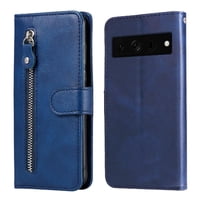 Gangxun - Funda Con Cremallera Para Google Pixel 7 Pro, Carcasa Cartera De Cuero Pu Con Soporte Y Tarjetero