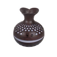 Disparo - Humidificador Difusor Luz Led Forma De Flor Marron Oscuro