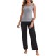 thumbnail image 2 of INSPIRE CHIC Camiseta de Tirantes Anchos con Cremalleras para Lactancia de Mujer Ajuste Relajado Cuello en U Largo Chaleco Postparto L Gris Claro, 2 of 6