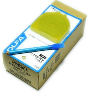 Cuchillas Giratorias Olfa, 60 Mm, Tungsteno, Acero, 10 Unidades, Con Rotulador