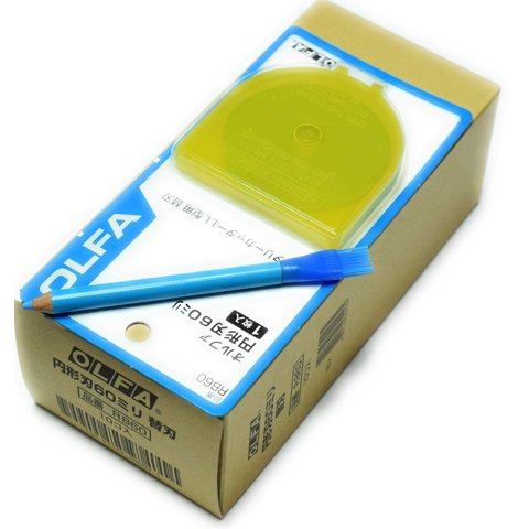 Cuchillas Giratorias Olfa, 60 Mm, Tungsteno, Acero, 10 Unidades, Con Rotulador