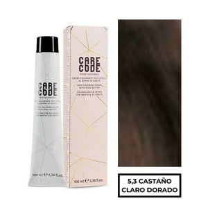 Care Code - Tintura Profesional Permanente 100Ml Castaño Claro Dorado 5,3 + Oxigen 150 Ml 20 Vol