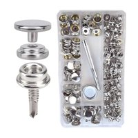 Magideal - Herramienta De Kit De Tornillos De Sujeción A Presión, Herramienta De Botón A Presión De Cubierta De Barco De Lona De Acero Inoxidable