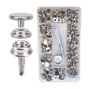 Magideal - Herramienta De Kit De Tornillos De Sujeción A Presión, Herramienta De Botón A Presión De Cubierta De Barco De Lona De Acero Inoxidable