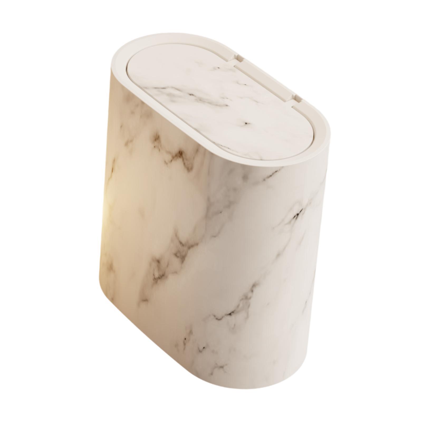 Magideal - Bote De Basura Delgado, Bote De Basura Para Baño, Cesto Para Basura, Contenedor De Basura Impermeable, Bote De Basura Para Inodoro, Hogar, Cocina, Lav Blanco