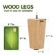 thumbnail image 2 of Patas de Madera Cuadradas Ajustables Yes4All 11.5 cm 4 piezas, 2 of 6