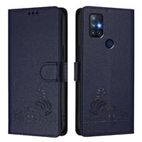 Funda Tipo Cartera Foxdock Para Oneplus Nord N10 5G Con Soporte, Ranuras, Rfid, Diseño De Gato