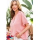 thumbnail image 2 of Top Liso de Manga Corta con Cuello con Muesca y Volantes, 2 of 7