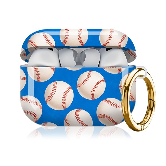 Funda QQKVFNG Pro 3 (2025) para AirPod con llavero de béisbol