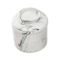 Bothyi - Recipiente Para Mantequilla Para Mostrador Mantequera Con Tapa Para Comedor Cocina Hoteles Mármol Negro