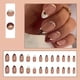 thumbnail image 2 of 24 pcs Leopard Print Pink Press On Nails - Short Almond Fake Nails with White Tip - Acrylic False Nails for Women and Girls - Easy to Apply and Durable, 2 of 2