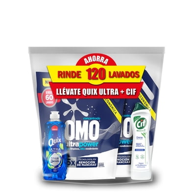 Detergente Líquido Omo Mix Ultra Power Doypack + 1 Quix