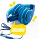thumbnail image 2 of Auriculares iJoy Premium Kid Safe para colocar sobre las orejas con micrófono para niños, color azul, 2 of 5