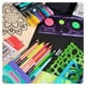 thumbnail image 5 of Set kit de Arte Dibujo en Hojas Negras colores metal Fluor pastel, 5 of 9
