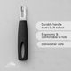 thumbnail image 2 of A Bar Above Channel Knife, mango ergonómico negro y acero inoxidable, 2 of 3