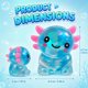 thumbnail image 4 of Juguete Squishy iJUKPX Axolote Brillante Antiestrés 2 Paquetes, 4 of 6