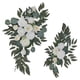 thumbnail image 1 of 2 Letreros De Ceremonia De Flores Blancas Artificiales Florales Para El Hogar, Se?al De Bienvenida, 1 of 5