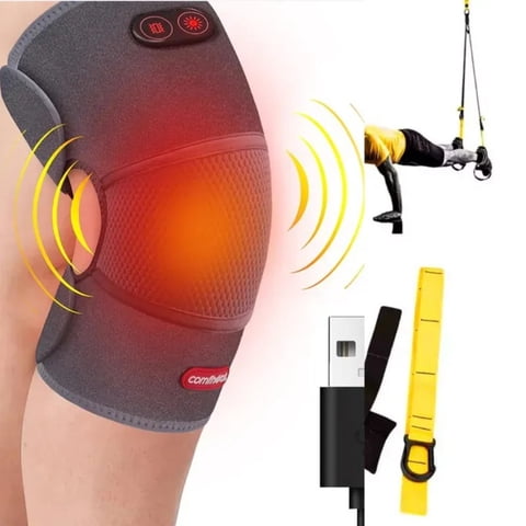 Movi - Rodillera 2 En 1 Con Calefacción Y Masaje Para Dolores