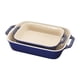 thumbnail image 1 of Juego de bandejas para hornear Staub Ceramic rectangulares, azul oscuro, 2 piezas, 1 of 3