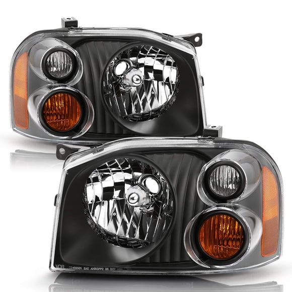 Par de faros ACANII negro para Nissan Frontier 2001‑2004