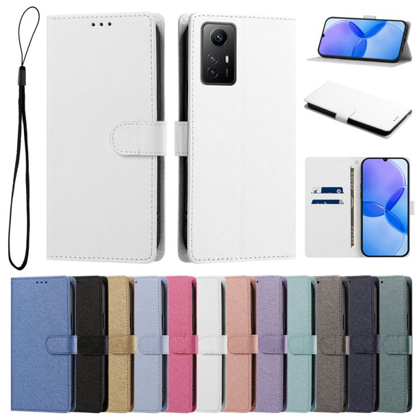Funda Cartera de PU para Xiaomi Redmi Note 12S 4G con Tarjetas, Blanco