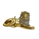 thumbnail image 4 of Adorno de León, estatua artesanal, decoración de regalos, escultura de estatuilla de resina moderna para mesa, estudio, encimera, estantería de cocina dorado, 4 of 5