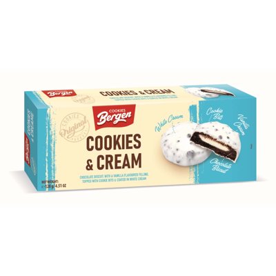 Galleta Chocolate Rellenas Con Crema Vainilla 128 G Bergen