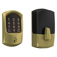 Cerradura Wifi Inteligente Schlage Encode Para Puerta De Entrada, Latón Satinado