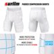 thumbnail image 3 of Faja de fútbol surlim con acolchado de 12 mm y shorts de compresión, 3 of 7