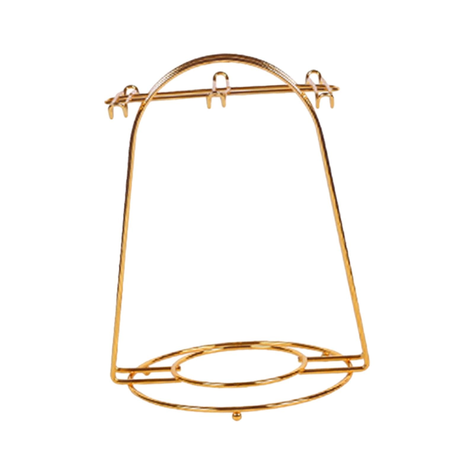 Bothyi - Estante Para Tazas De Café, Soporte Moderno Y Elegante Para Tazas, Soporte De Vidrio Para Encimera, 6 Tazas, Dorado
