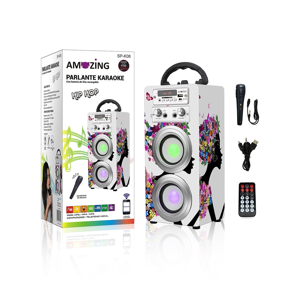 Amazing - Parlante Karaoke Hip-hop/ Mic Sp-k08 Floral
