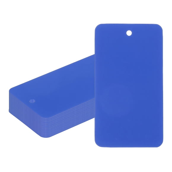 Etiquetas de envío de plástico Uxcell con alambre, etiquetas en blanco impermeables para identificación de productos de equipaje Azul 3-9/16" x 2"