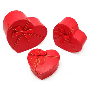 Genérico - Caja Corazon Triple Humita Borde Dorado X1 Uni