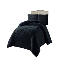 Genérico - Cobertor Texturizada De Invierno Diseño 01 Plaza Y Media Negro