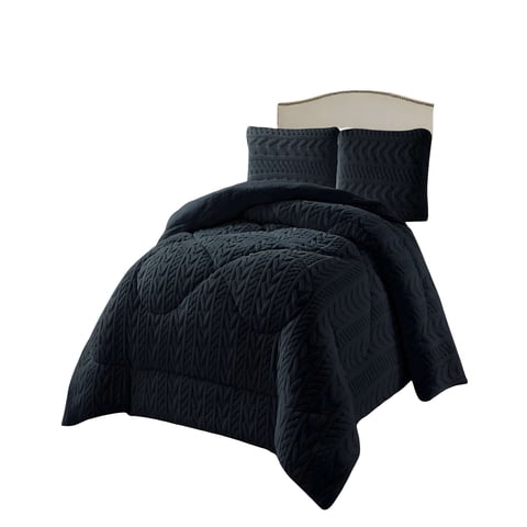 Genérico - Cobertor Sherpa Texturizado Rm King Negro