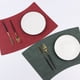 thumbnail image 5 of XmhyTop Juego de 4 Manteles Individuales de Piel Sintética, Impermeables, Fáciles de Limpiar, Resistentes al Calor y Antideslizantes para Uso Interior y Exterior, 50*29cm, Estilo D, Marrón, 5 of 5