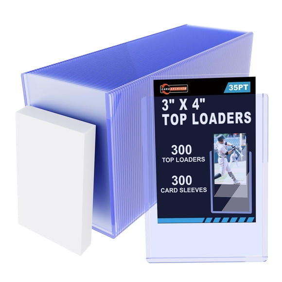 Fundas para cartas CARDARCHIVER, set de 600 unidades, top loaders 3 x 4