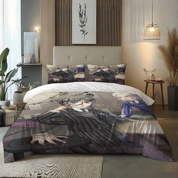 3pcs Wed Adams Detective Investigation Illustration Printed Bedding Set